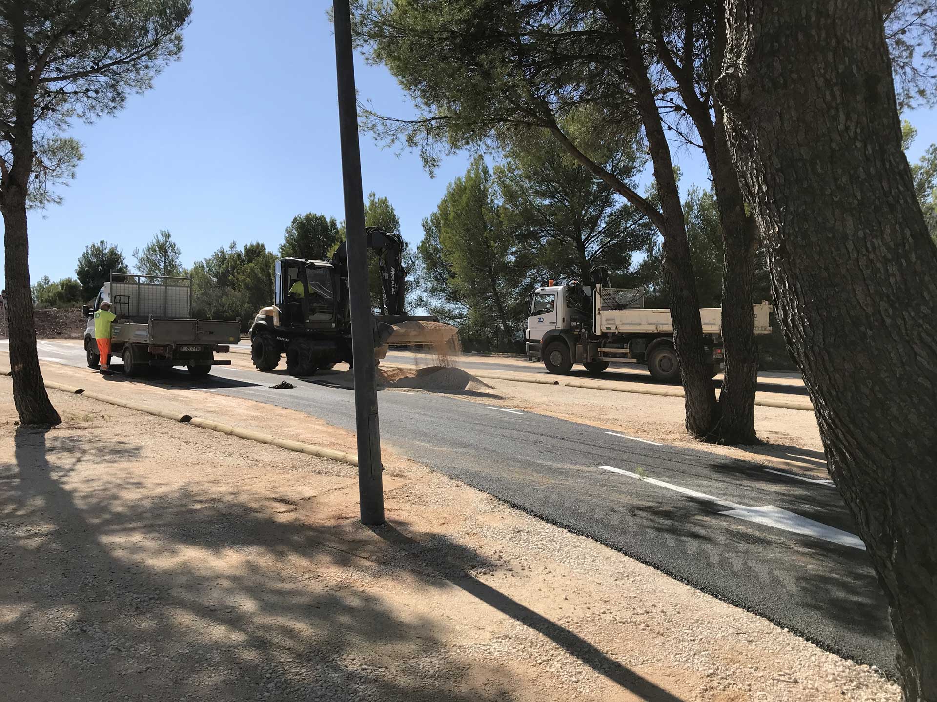 travaux sur la route zattera durbano